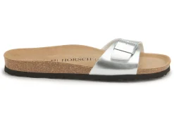 Sandalen|Pantoletten|Horsch Schuhe Pantolette in Übergrößen Silber