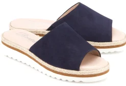 Sandalen|Pantoletten|Horsch Schuhe Pantolette in Übergrößen Blau