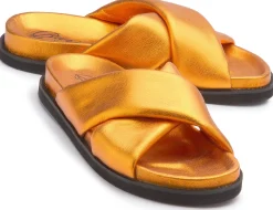 Sandalen|Pantoletten|Horsch Schuhe Pantolette in Übergrößen Bronze