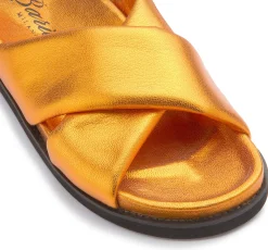 Sandalen|Pantoletten|Horsch Schuhe Pantolette in Übergrößen Bronze