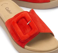 Sandalen|Pantoletten|Gabor Pantolette in Übergrößen Orange