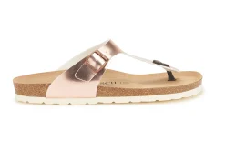 Zehentrenner|Sandalen|Horsch Schuhe Pantolette in Übergrößen Gold