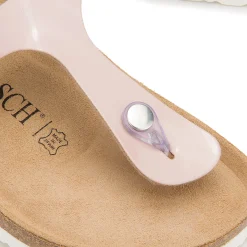 Zehentrenner|Sandalen|Horsch Schuhe Pantolette in Übergrößen Rosa