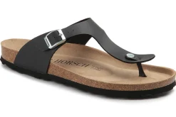 Zehentrenner|Sandalen|Horsch Schuhe Pantolette in Übergrößen Schwarz