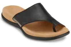 Zehentrenner|Sandalen|Gabor Pantolette in Übergrößen Schwarz