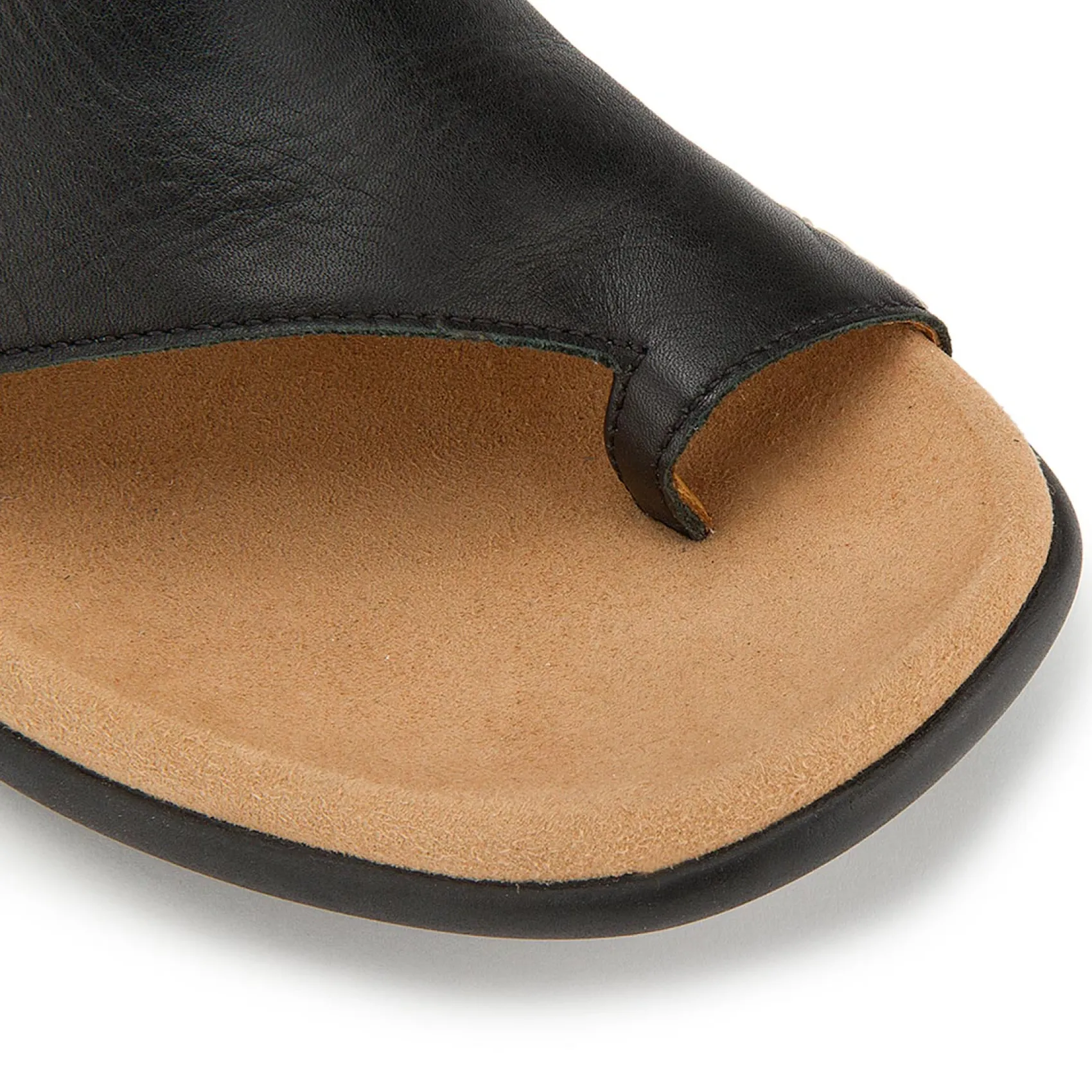 Zehentrenner|Sandalen|Gabor Pantolette in Übergrößen Schwarz