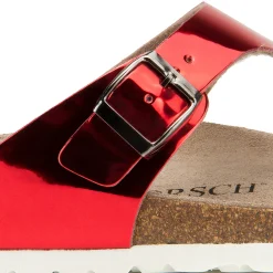 Zehentrenner|Sandalen|Horsch Schuhe Pantolette in Untergrößen Rot
