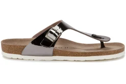 Zehentrenner|Sandalen|Horsch Schuhe Pantolette in Untergrößen Silber