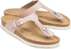Zehentrenner|Sandalen|Horsch Schuhe Pantolette in Untergrößen Rosa