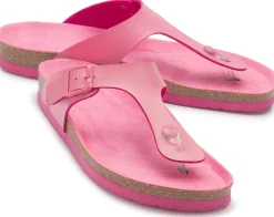 Zehentrenner|Sandalen|Horsch Schuhe Pantolette in Untergrößen Pink