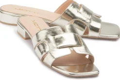 Pantoletten|Horsch Schuhe Pantolette in Untergrößen Gold