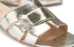 Pantoletten|Horsch Schuhe Pantolette in Untergrößen Gold