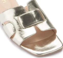 Pantoletten|Horsch Schuhe Pantolette in Untergrößen Gold