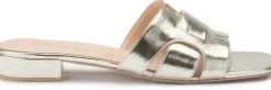 Pantoletten|Horsch Schuhe Pantolette in Untergrößen Gold