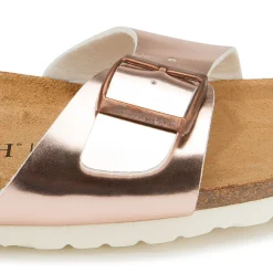 Sandalen|Pantoletten|Horsch Schuhe Pantolette in Untergrößen Gold