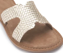 Sandalen|Pantoletten|Horsch Schuhe Pantolette in Untergrößen Gold