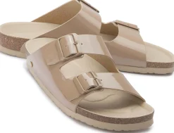 Sandalen|Pantoletten|Horsch Schuhe Pantolette in Untergrößen Beige