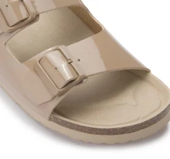 Sandalen|Pantoletten|Horsch Schuhe Pantolette in Untergrößen Beige