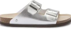 Sandalen|Pantoletten|Horsch Schuhe Pantolette in Untergrößen Silber