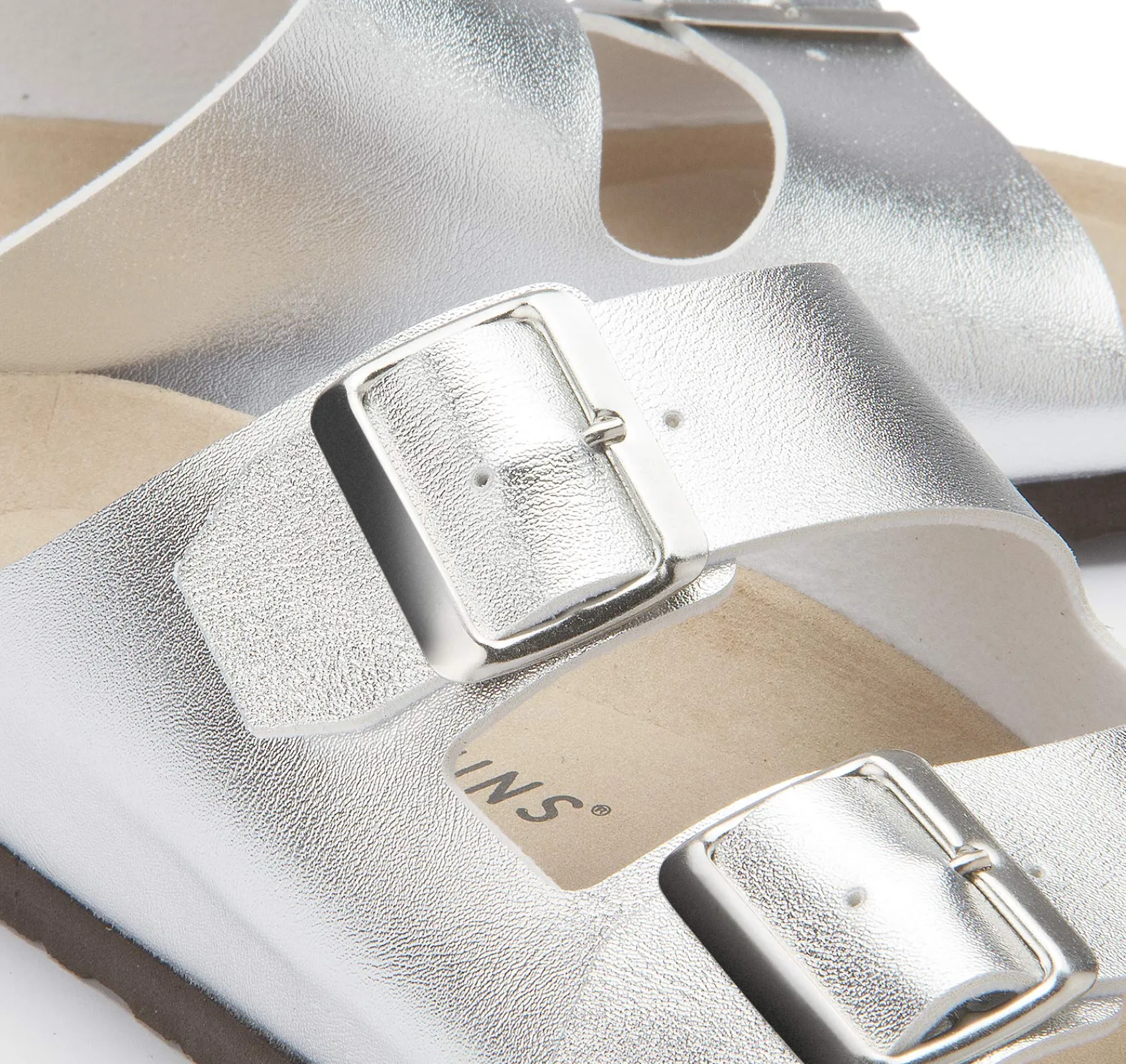 Sandalen|Pantoletten|Horsch Schuhe Pantolette in Untergrößen Silber