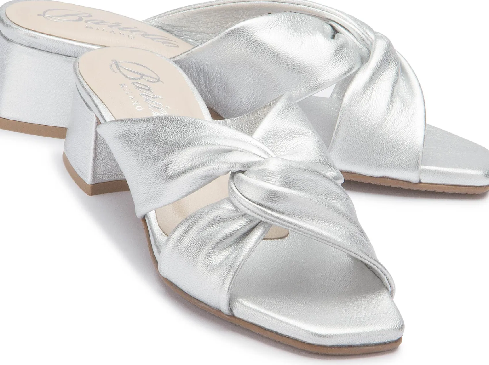 Sandalen|Pantoletten|Horsch Schuhe Pantolette in Untergrößen Silber