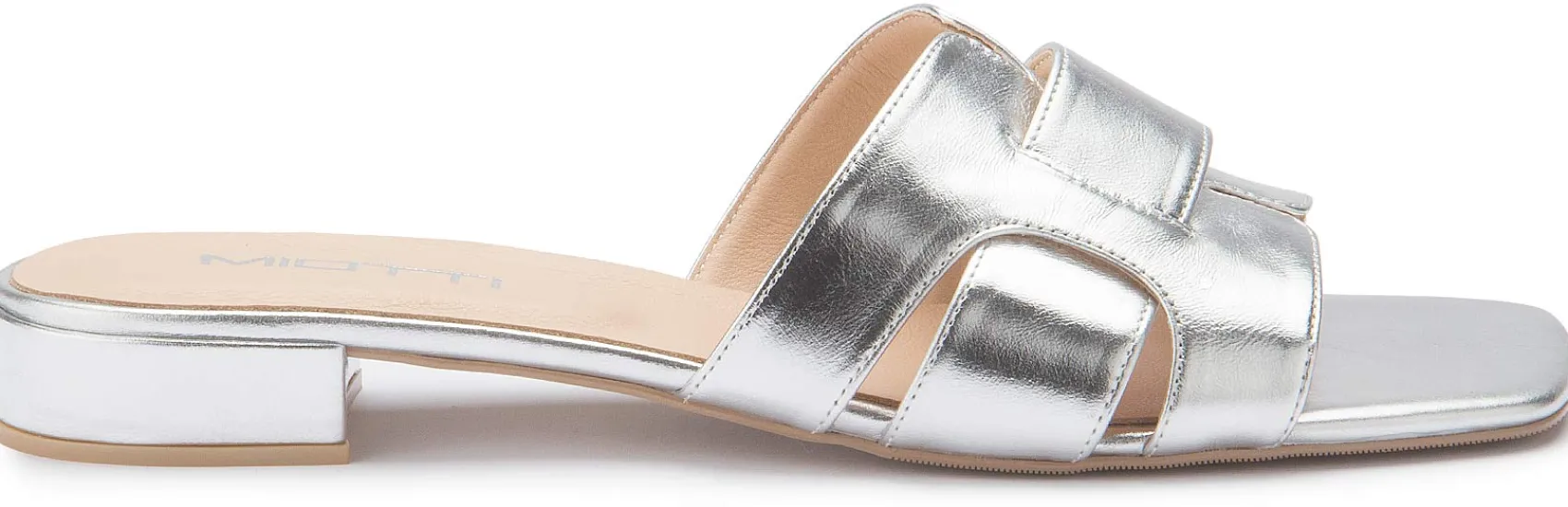 Sandalen|Pantoletten|Horsch Schuhe Pantolette in Untergrößen Silber