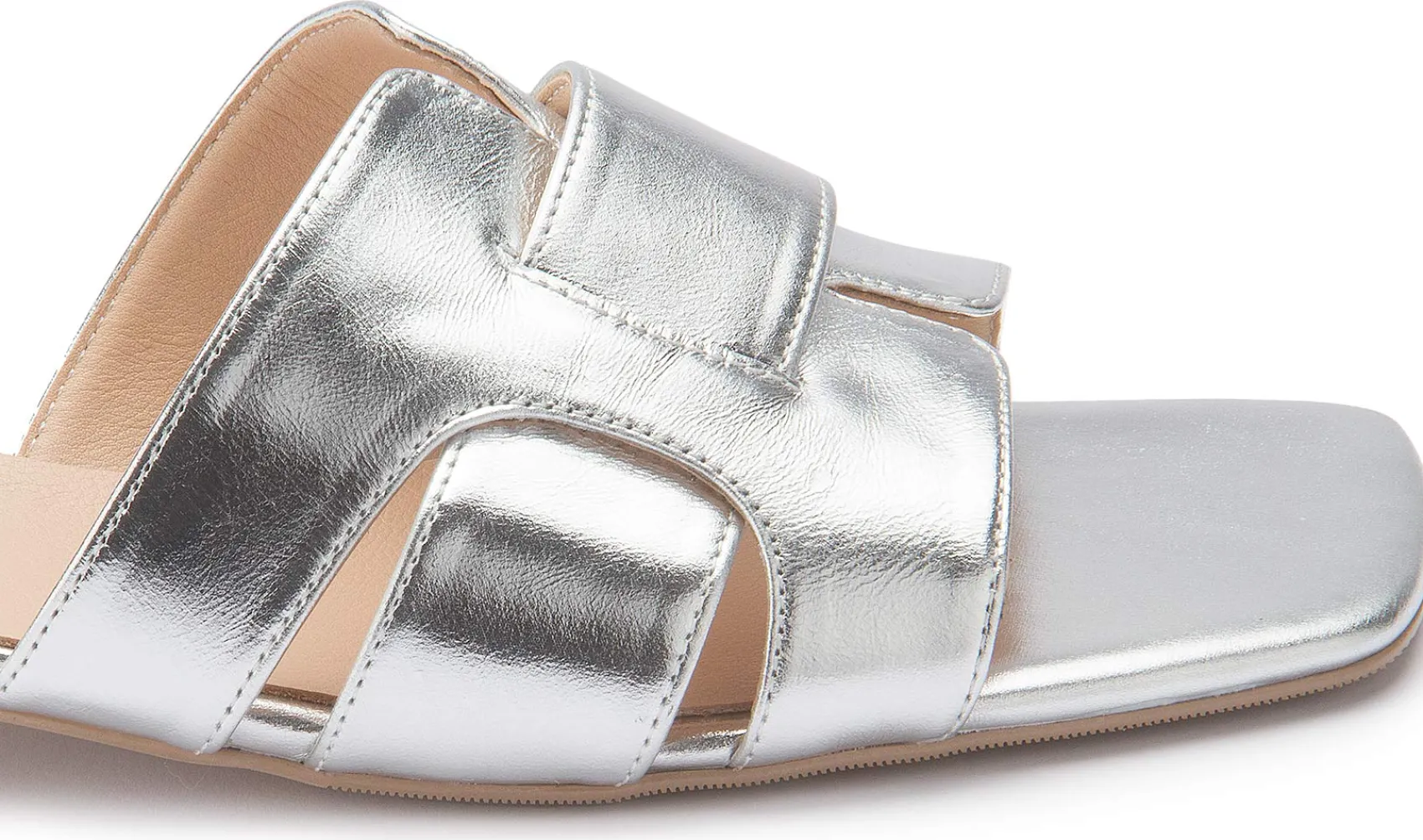 Sandalen|Pantoletten|Horsch Schuhe Pantolette in Untergrößen Silber