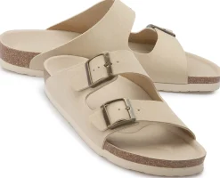 Sandalen|Pantoletten|Horsch Schuhe Pantolette in Untergrößen Beige