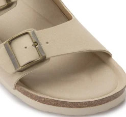 Sandalen|Pantoletten|Horsch Schuhe Pantolette in Untergrößen Beige