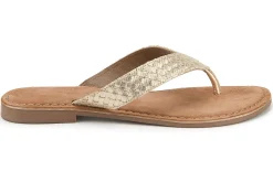 Sandalen|Pantoletten|Horsch Schuhe Pantolette in Untergrößen Gold
