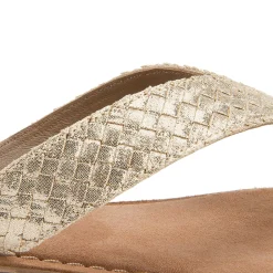 Sandalen|Pantoletten|Horsch Schuhe Pantolette in Untergrößen Gold