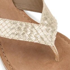 Sandalen|Pantoletten|Horsch Schuhe Pantolette in Untergrößen Gold