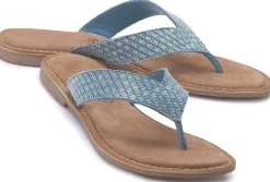 Sandalen|Pantoletten|Horsch Schuhe Pantolette in Untergrößen Blau