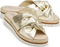 Sandalen|Pantoletten|Horsch Schuhe Pantolette in Untergrößen Gold