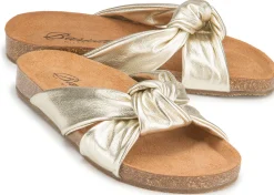 Sandalen|Pantoletten|Horsch Schuhe Pantolette in Untergrößen Gold