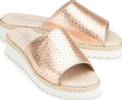 Sandalen|Pantoletten|Horsch Schuhe Pantolette in Untergrößen Gold