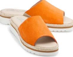 Sandalen|Pantoletten|Horsch Schuhe Pantolette in Untergrößen Orange