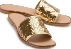 Sandalen|Pantoletten|Horsch Schuhe Pantolette in Untergrößen Gold