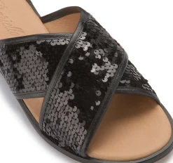 Sandalen|Pantoletten|Horsch Schuhe Pantolette in Untergrößen Schwarz