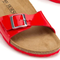 Sandalen|Pantoletten|Horsch Schuhe Pantolette in Untergrößen Rot