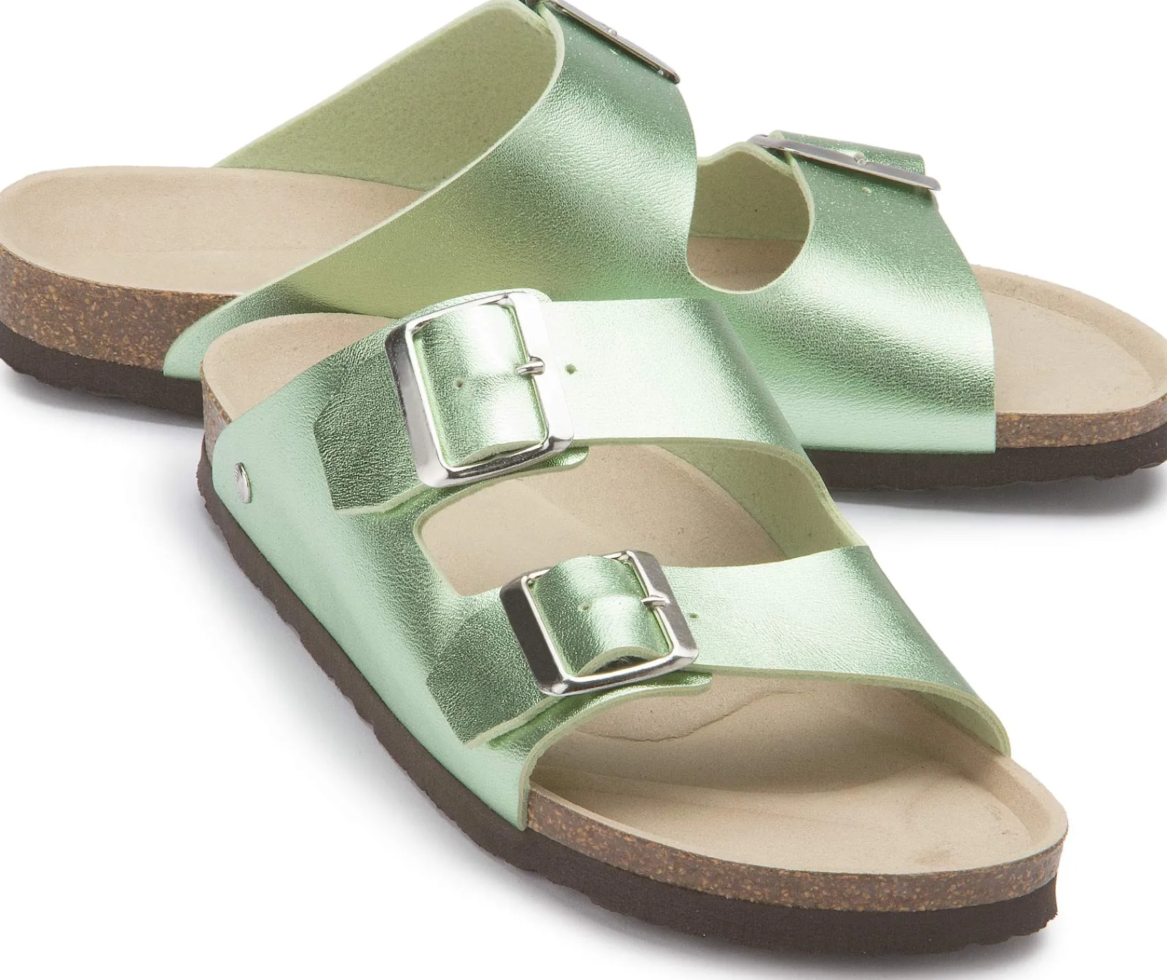 Sandalen|Pantoletten|Horsch Schuhe Pantolette in Untergrößen Grün