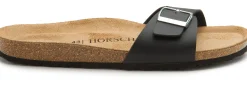 Sandalen|Pantoletten|Horsch Schuhe Pantoletten in Untergrößen Schwarz
