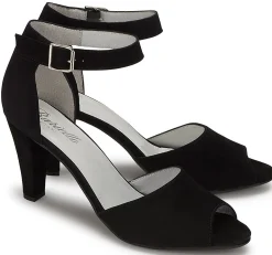 Sandalen|Pumps|Horsch Schuhe Peeptoes in Übergrößen Schwarz
