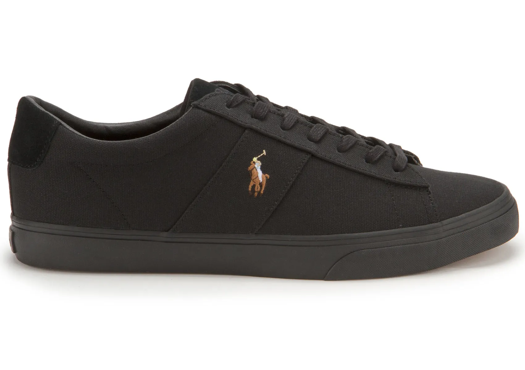 Sneaker|Schnürschuhe|Horsch Schuhe POLO Leinenschuh in Übergrößen Schwarz