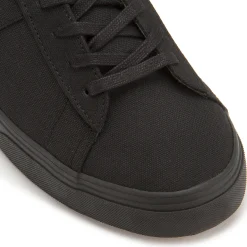 Sneaker|Schnürschuhe|Horsch Schuhe POLO Leinenschuh in Übergrößen Schwarz