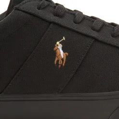 Sneaker|Schnürschuhe|Horsch Schuhe POLO Leinenschuh in Übergrößen Schwarz