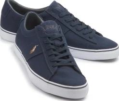 Sneaker|Schnürschuhe|Horsch Schuhe POLO Leinenschuh in Übergrößen Blau