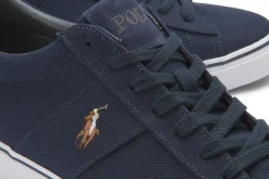 Sneaker|Schnürschuhe|Horsch Schuhe POLO Leinenschuh in Übergrößen Blau