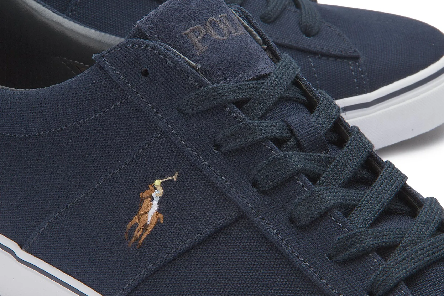 Sneaker|Schnürschuhe|Horsch Schuhe POLO Leinenschuh in Übergrößen Blau