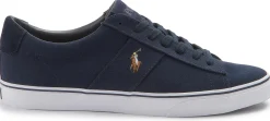 Sneaker|Schnürschuhe|Horsch Schuhe POLO Leinenschuh in Übergrößen Blau